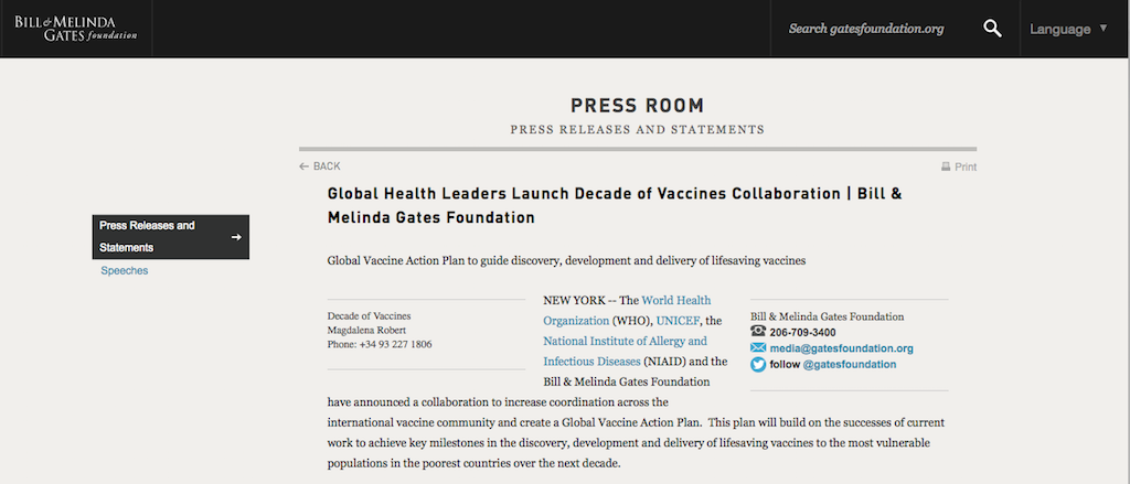 Coronavirus Bill Gates Foundation Funds Vaccination