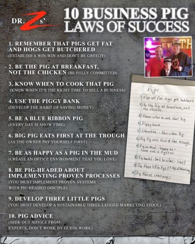 1-16-x-20-Print-10-Business-Pig-Laws-of-Success-Dr-Zoellner-Clay-Clark