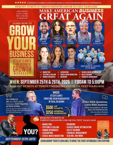 Bronson-Schubert-At-Clay-Clarks-ThrivetimeShow-Business-Conference